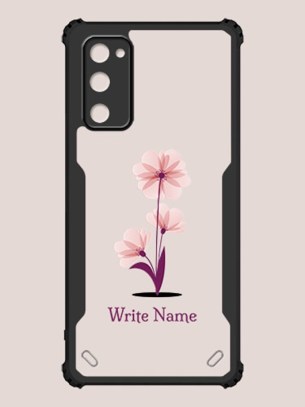 Custom Galaxy S20 FE Custom Hybrid Mobile Phone Case With Flower Design