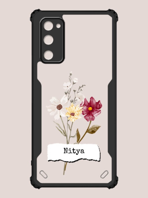 Custom Galaxy S20 FE Custom Hybrid Mobile Phone Case With Beautiful Flowers Design