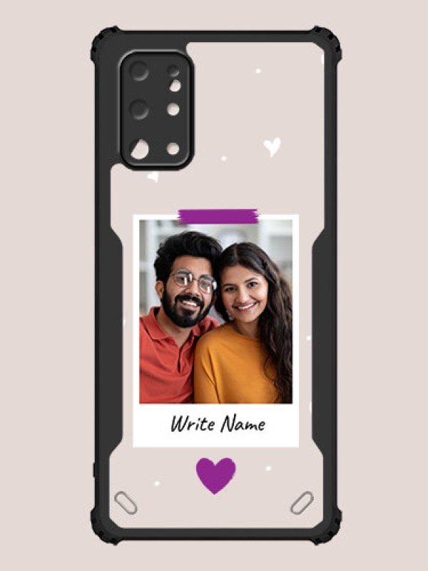 Custom Galaxy S20 Plus Custom Hybrid Mobile Phone Case With Couple Themed Polaroid Picture Style Design