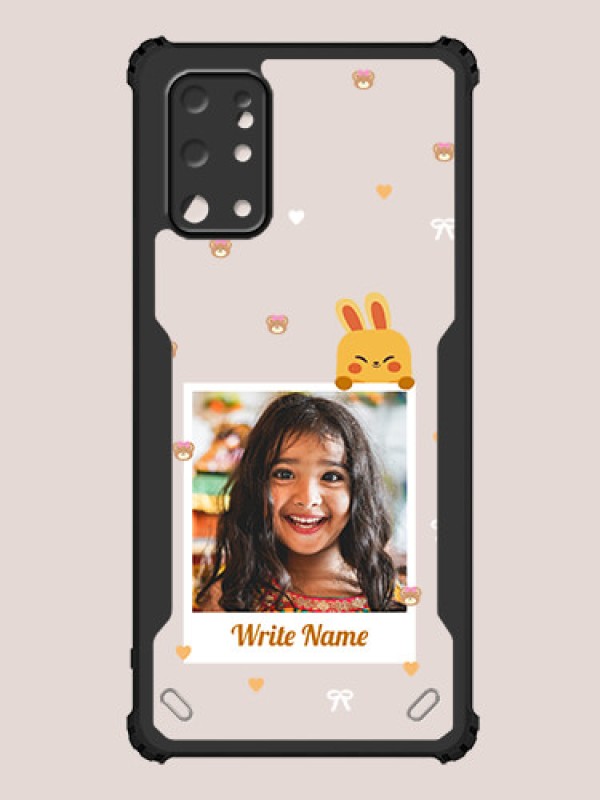 Custom Galaxy S20 Plus Custom Hybrid Mobile Phone Case With Cute Yellow Mouse Themed Polaroid Picture Style Design