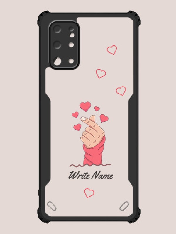 Custom Galaxy S20 Plus Custom Hybrid Mobile Phone Case With Lovely Floating Hearts Design