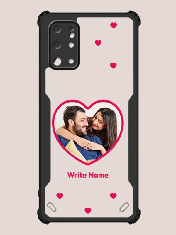 Custom Galaxy S20 Plus Custom Hybrid Mobile Phone Case With Floating Hearts Themed Couple Design