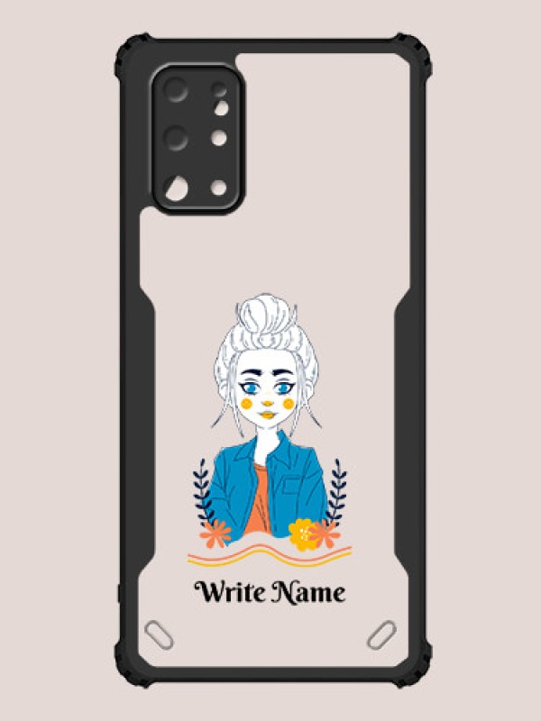 Custom Galaxy S20 Plus Custom Hybrid Mobile Phone Case With Cute Cartoon Girl Design