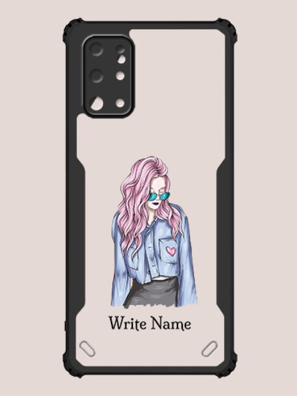 Custom Galaxy S20 Plus Custom Hybrid Mobile Phone Case With Cool Girl Design