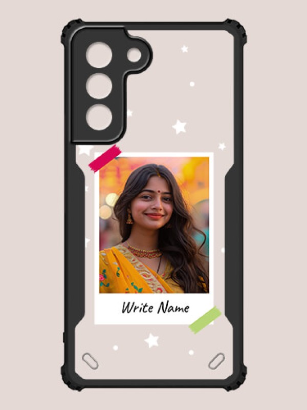 Custom Galaxy S21 FE 5G Custom Hybrid Mobile Phone Case With Polaroid Picture Style Design