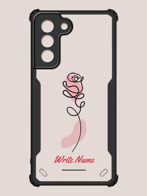Custom Galaxy S21 FE 5G Custom Hybrid Mobile Phone Case With Rose Flower Design