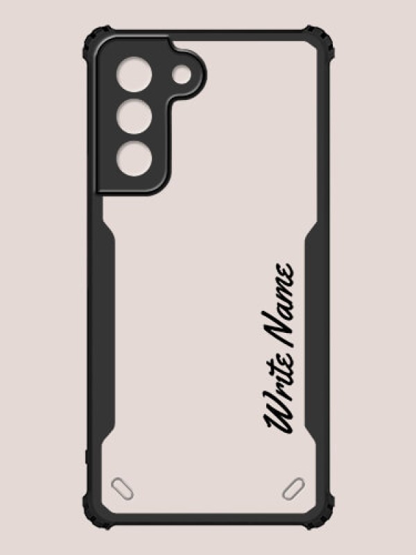 Custom Galaxy S21 FE 5G Custom Hybrid Mobile Phone Case With Simple Text Design