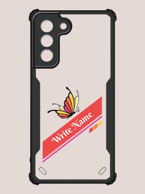 Custom Galaxy S21 FE 5G Custom Hybrid Mobile Phone Case With Colorful Butterfly Design