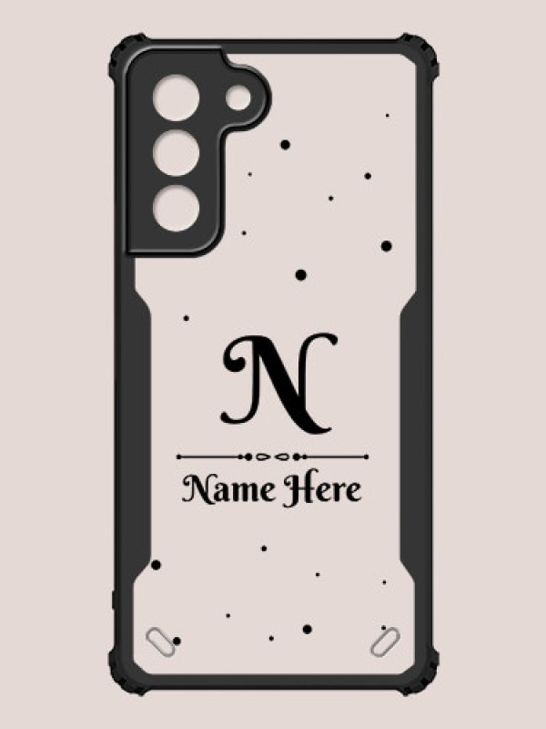 Custom Galaxy S21 FE 5G Custom Hybrid Mobile Phone Case With Polka Dot Themed Design