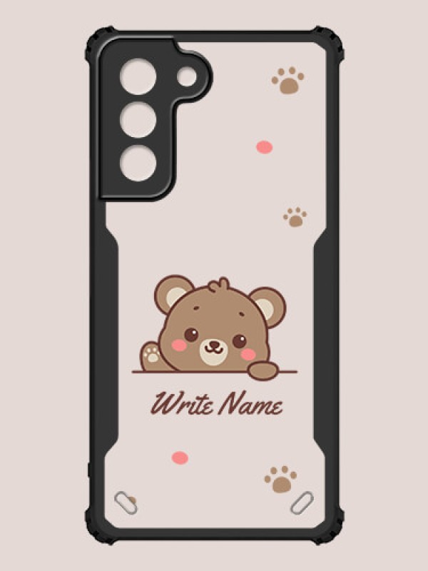 Custom Galaxy S21 FE 5G Custom Hybrid Mobile Phone Case With Cute Bear Cub Design