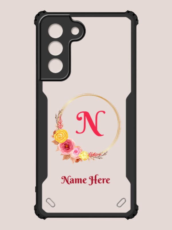 Custom Galaxy S21 FE 5G Custom Hybrid Mobile Phone Case With Wreath Themed Design