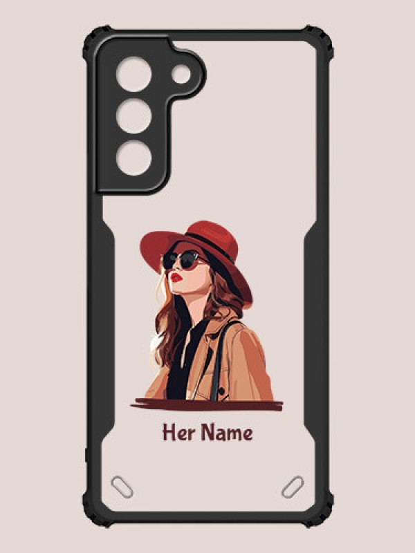 Custom Galaxy S21 FE 5G Custom Hybrid Mobile Phone Case With Independent Woman Design