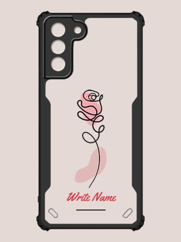 Custom Galaxy S21 Plus Custom Hybrid Mobile Phone Case With Rose Flower Design