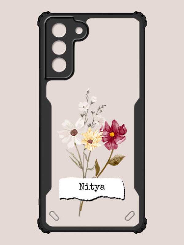Custom Galaxy S21 Plus Custom Hybrid Mobile Phone Case With Beautiful Flowers Design