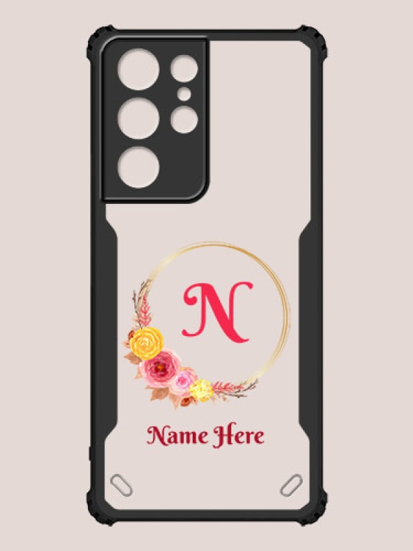 Custom Galaxy S21 Ultra Custom Hybrid Mobile Phone Case With Wreath Themed Design