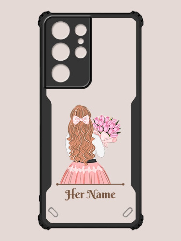 Custom Galaxy S21 Ultra Custom Hybrid Mobile Phone Case With Beautiful Woman Design