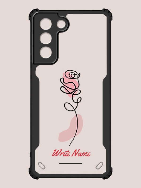 Custom Galaxy S21 Custom Hybrid Mobile Phone Case With Rose Flower Design