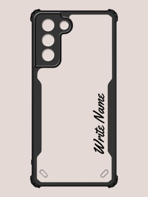 Custom Galaxy S21 Custom Hybrid Mobile Phone Case With Simple Text Design
