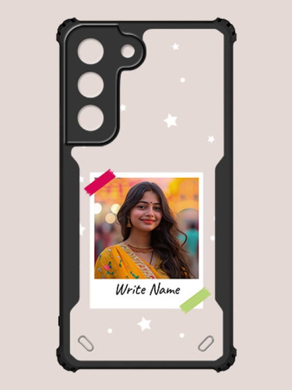 Custom Galaxy S22 5G Custom Hybrid Mobile Phone Case With Polaroid Picture Style Design