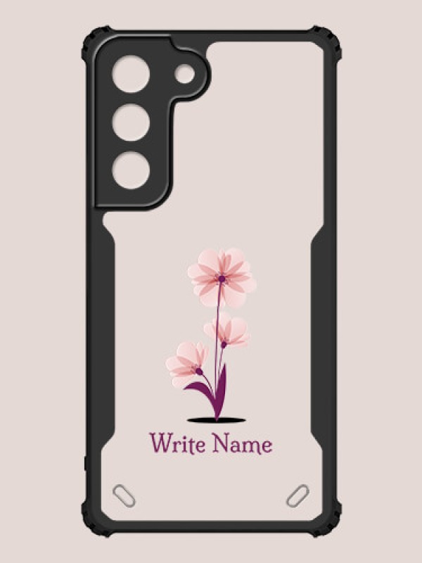 Custom Galaxy S22 5G Custom Hybrid Mobile Phone Case With Flower Design