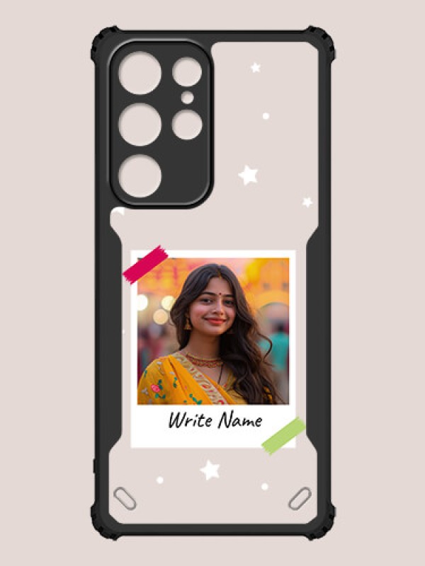 Custom Galaxy S22 Ultra 5G Custom Hybrid Mobile Phone Case With Polaroid Picture Style Design