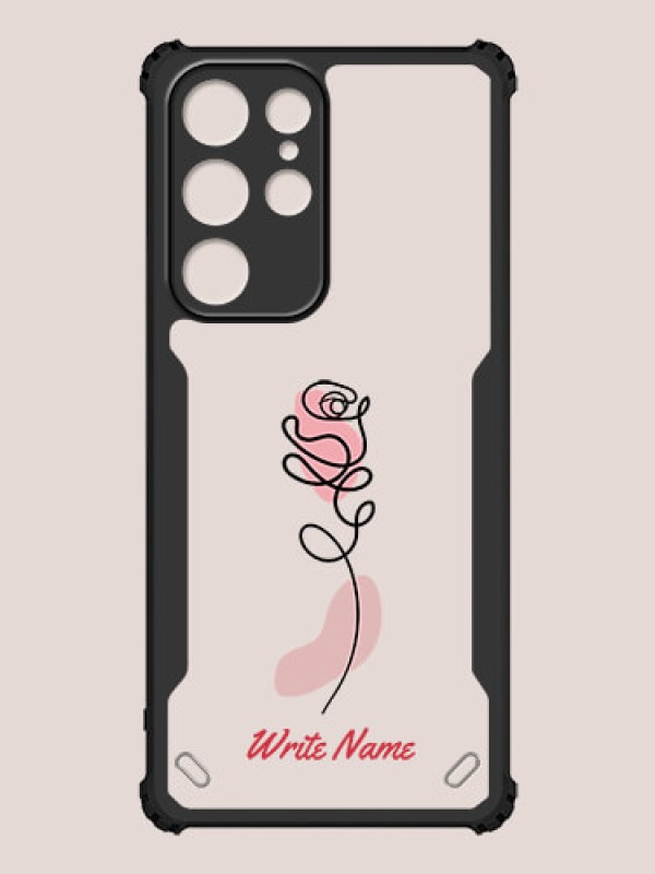 Custom Galaxy S22 Ultra 5G Custom Hybrid Mobile Phone Case With Rose Flower Design