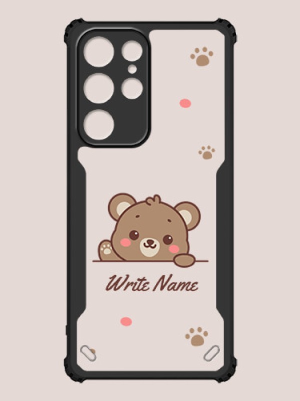 Custom Galaxy S22 Ultra 5G Custom Hybrid Mobile Phone Case With Cute Bear Cub Design