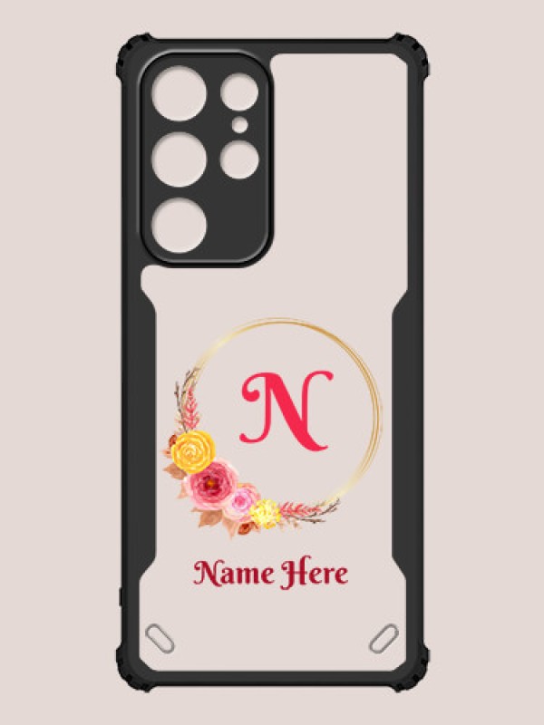 Custom Galaxy S22 Ultra 5G Custom Hybrid Mobile Phone Case With Wreath Themed Design
