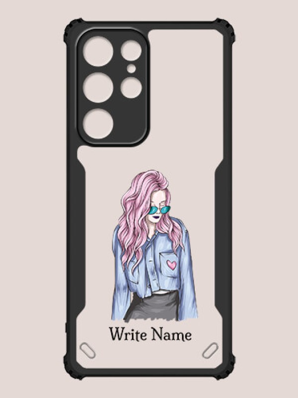 Custom Galaxy S22 Ultra 5G Custom Hybrid Mobile Phone Case With Cool Girl Design