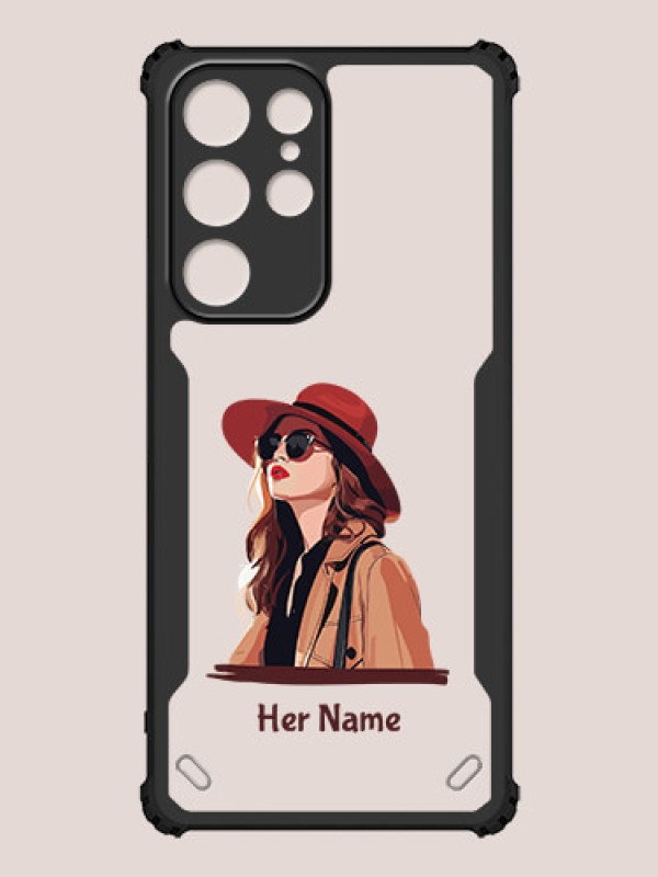 Custom Galaxy S22 Ultra 5G Custom Hybrid Mobile Phone Case With Independent Woman Design