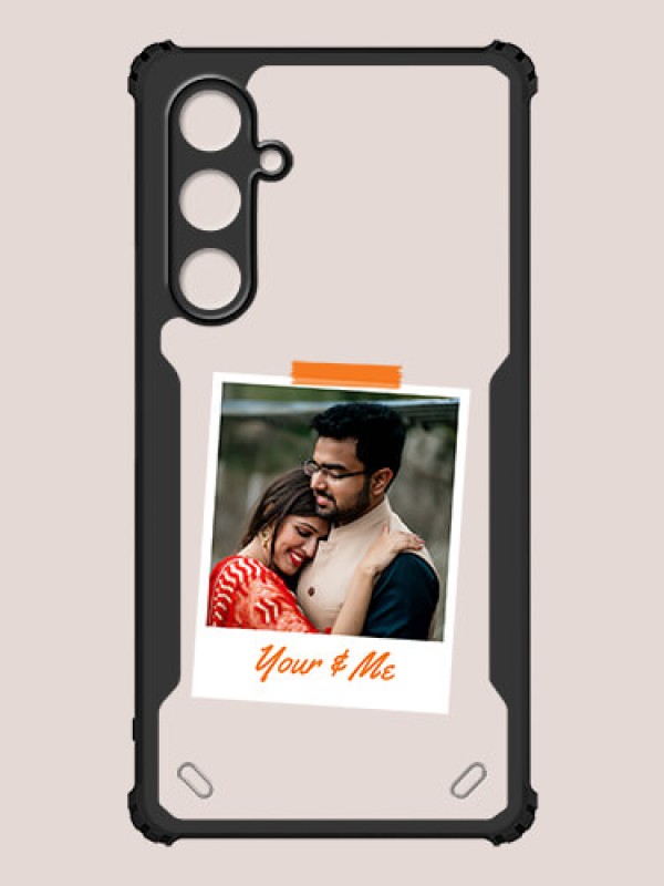 Custom Galaxy S23 FE 5G Custom Hybrid Mobile Phone Case With You and Me Themed Polaroid Picture Style Design