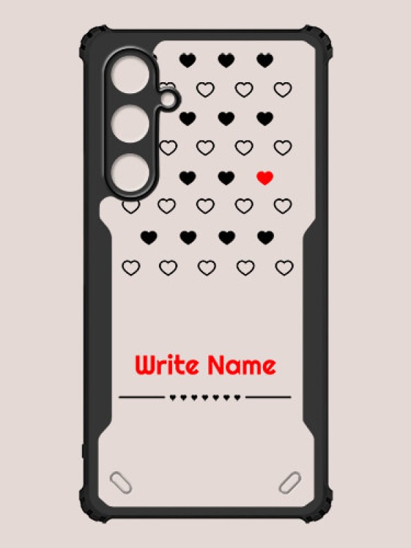 Custom Galaxy S23 FE 5G Custom Hybrid Mobile Phone Case With Heart Themed Design