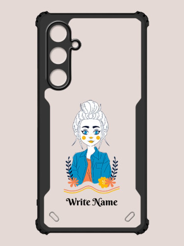 Custom Galaxy S23 FE 5G Custom Hybrid Mobile Phone Case With Cute Cartoon Girl Design