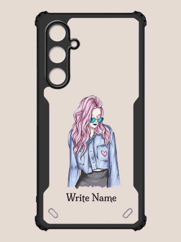 Custom Galaxy S23 FE 5G Custom Hybrid Mobile Phone Case With Cool Girl Design