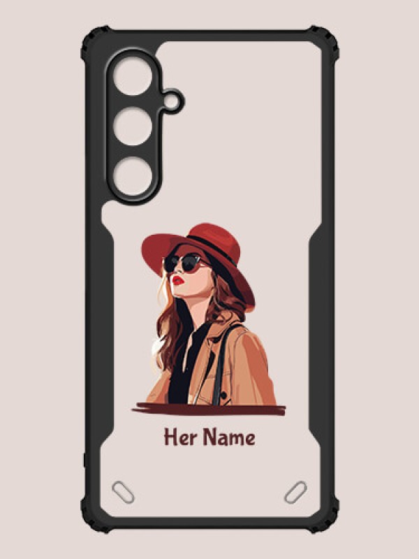 Custom Galaxy S23 FE 5G Custom Hybrid Mobile Phone Case With Independent Woman Design