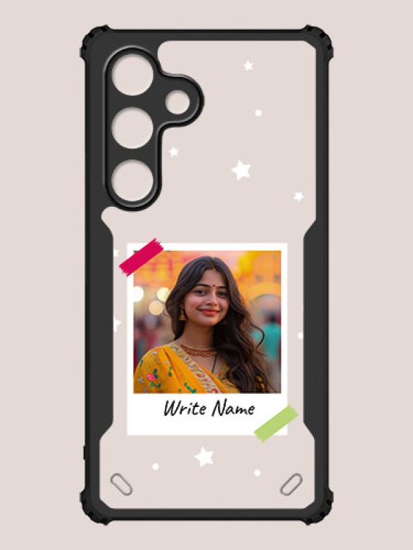 Custom Galaxy S24 5G Custom Hybrid Mobile Phone Case With Polaroid Picture Style Design