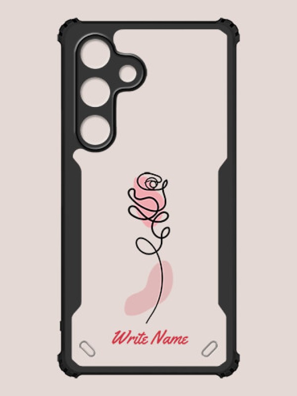 Custom Galaxy S24 5G Custom Hybrid Mobile Phone Case With Rose Flower Design