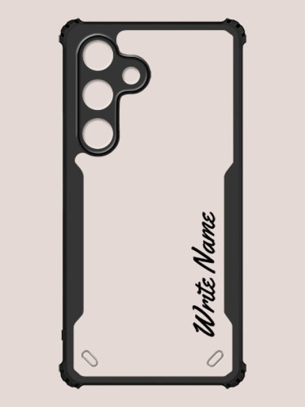 Custom Galaxy S24 5G Custom Hybrid Mobile Phone Case With Simple Text Design