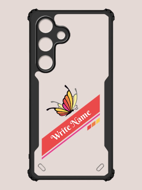 Custom Galaxy S24 5G Custom Hybrid Mobile Phone Case With Colorful Butterfly Design