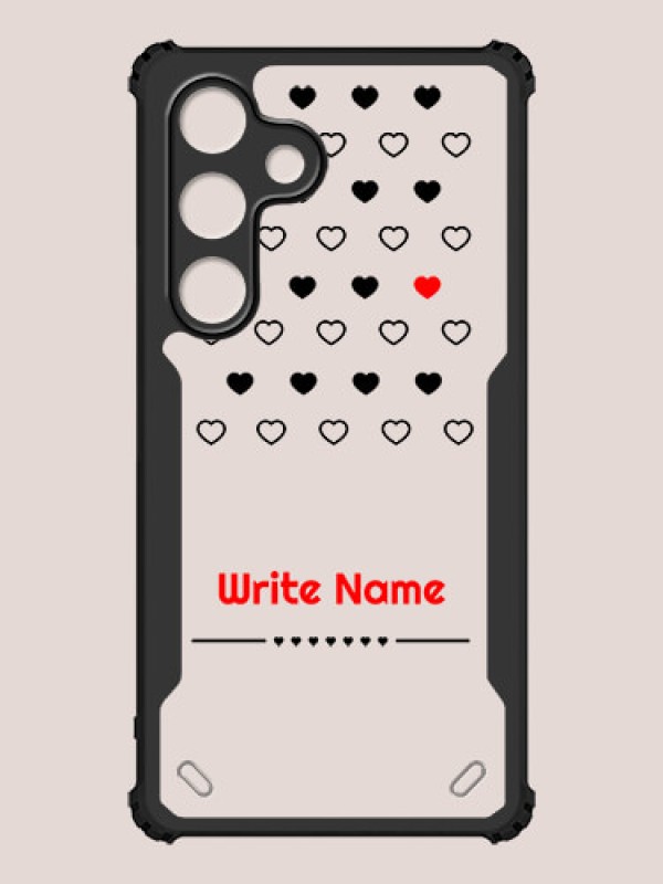 Custom Galaxy S24 5G Custom Hybrid Mobile Phone Case With Heart Themed Design
