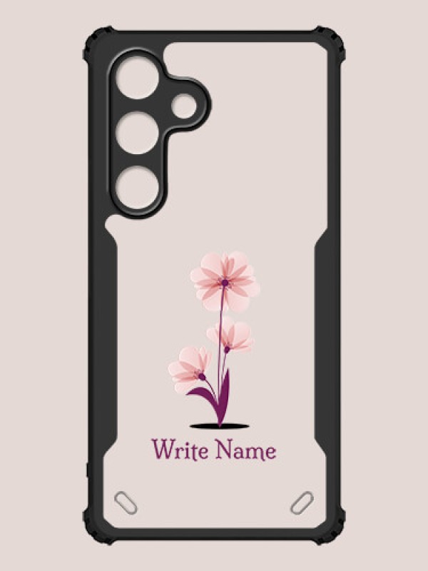 Custom Galaxy S24 5G Custom Hybrid Mobile Phone Case With Flower Design