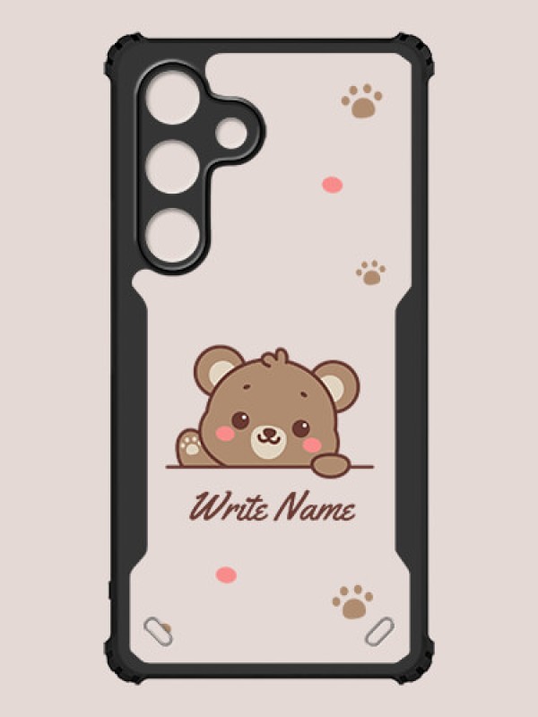 Custom Galaxy S24 5G Custom Hybrid Mobile Phone Case With Cute Bear Cub Design