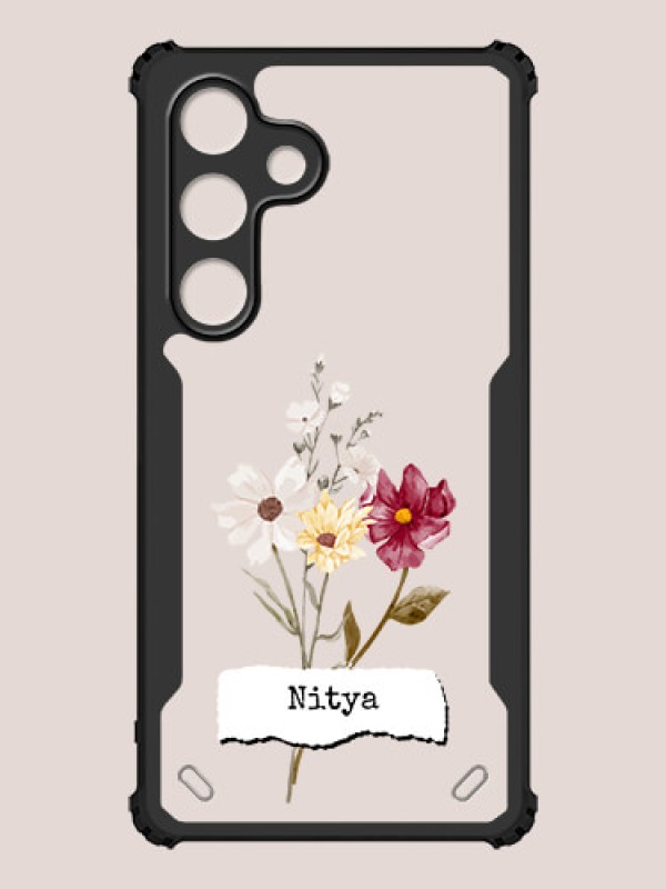 Custom Galaxy S24 5G Custom Hybrid Mobile Phone Case With Beautiful Flowers Design
