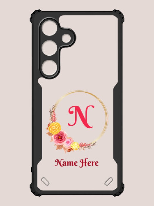 Custom Galaxy S24 5G Custom Hybrid Mobile Phone Case With Wreath Themed Design