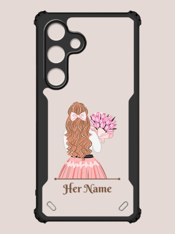 Custom Galaxy S24 5G Custom Hybrid Mobile Phone Case With Beautiful Woman Design