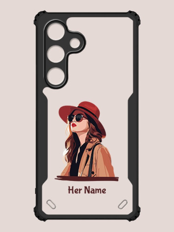 Custom Galaxy S24 5G Custom Hybrid Mobile Phone Case With Independent Woman Design