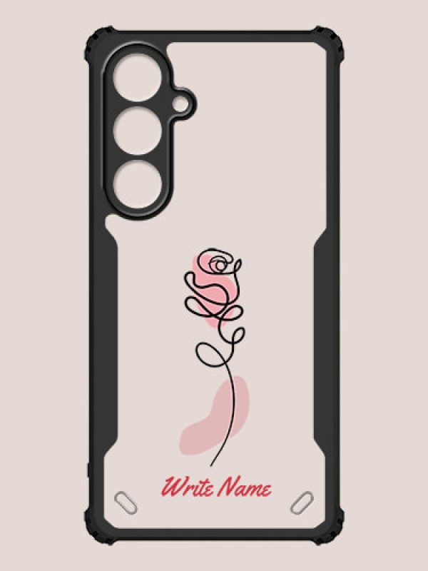 Custom Galaxy S24 FE 5G Custom Hybrid Mobile Phone Case With Rose Flower Design