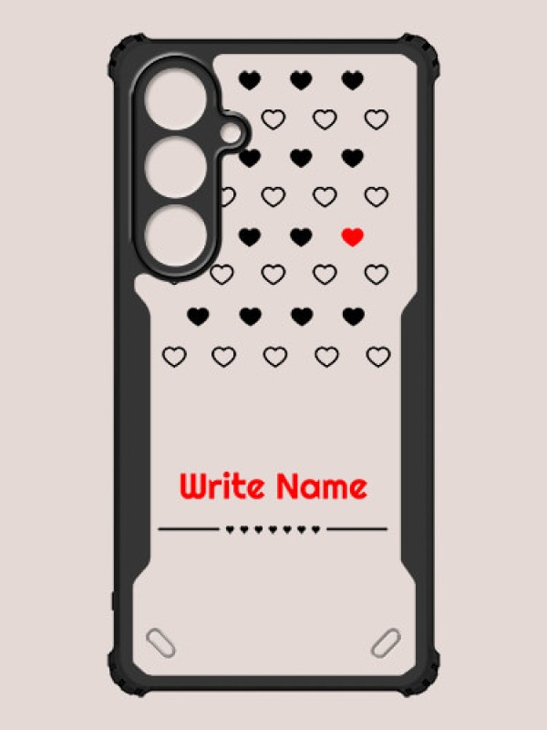 Custom Galaxy S24 FE 5G Custom Hybrid Mobile Phone Case With Heart Themed Design
