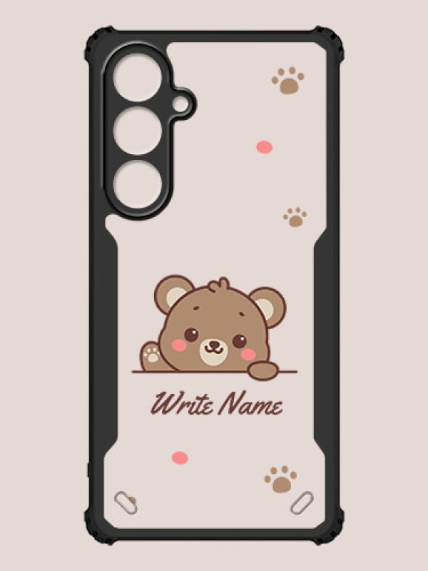 Custom Galaxy S24 FE 5G Custom Hybrid Mobile Phone Case With Cute Bear Cub Design
