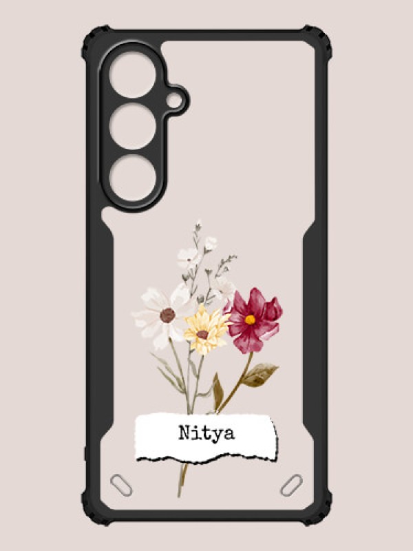 Custom Galaxy S24 FE 5G Custom Hybrid Mobile Phone Case With Beautiful Flowers Design